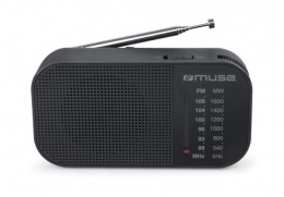 Rádió, hordozható, MUSE, "M-025R", fekete